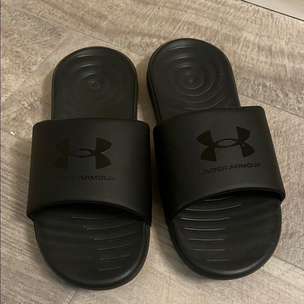 Under Armour Black Slide Sandals